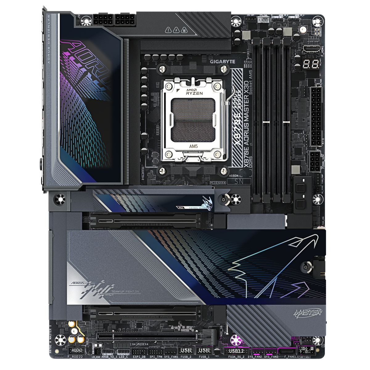 Материнская плата GIGABYTE X870E AORUS MASTER X3D, AM5, X870, 4*DDR5,  4*SATA, 4*M.2, 7*USB 3.2,  2*