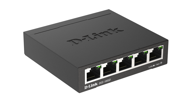Коммутатор D-Link Неуправляемый коммутатор, 5x1000Base-T, корпус металл