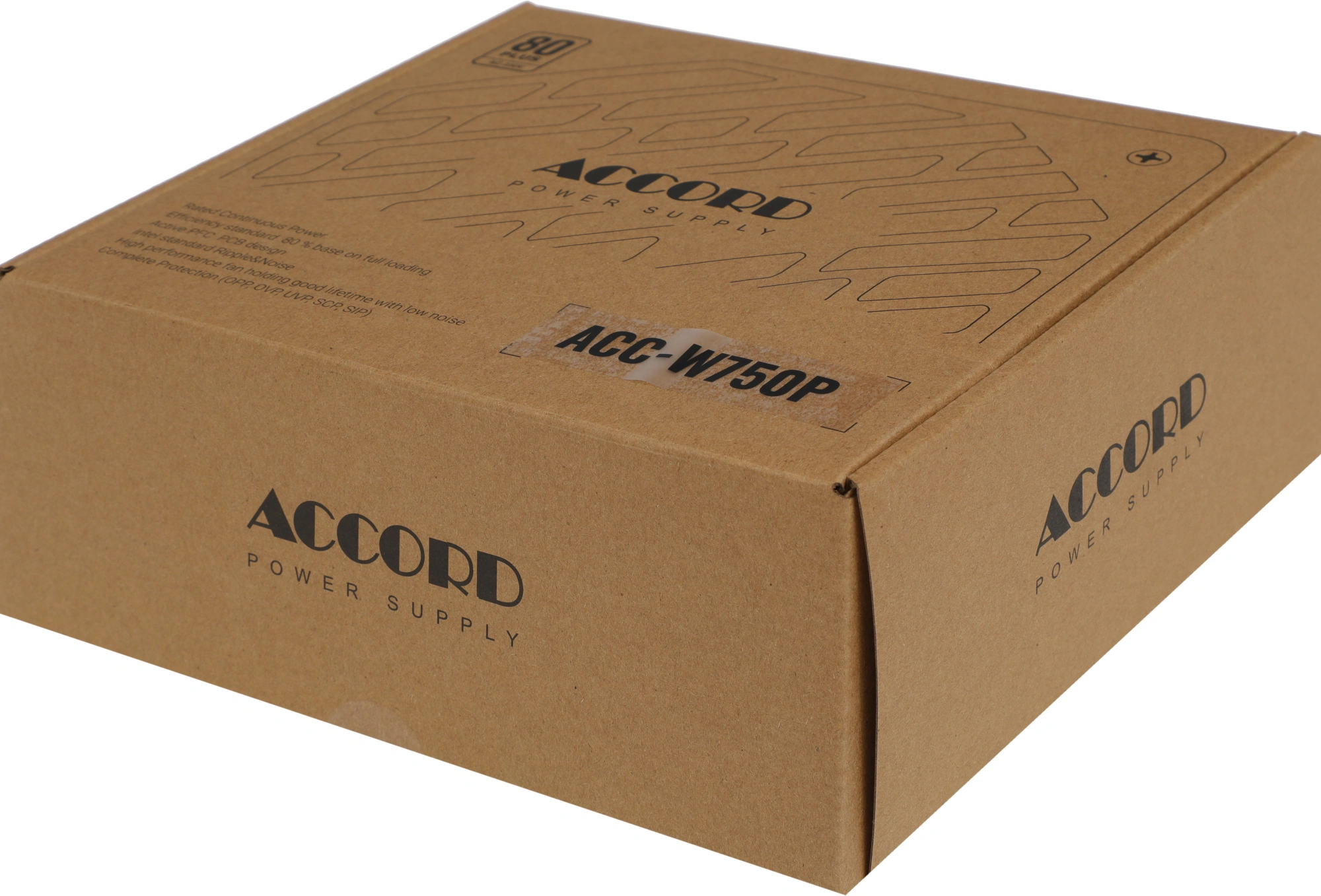 Блок питания Accord ATX 750W ACC-W750P 80 PLUS WHITE (20+4pin) 120mm fan 6xSATA RTL