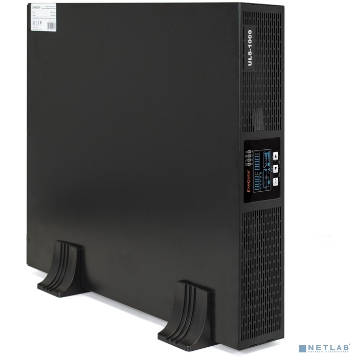 Exegate EP285646RUS ИБП On-line ExeGate PowerExpert ULS-1000.LCD.AVR.C13.USB.RS232.SNMP.2U <1000VA/1