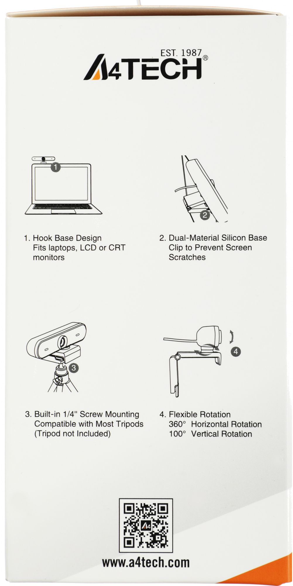 Камера Web A4Tech PK-980HA черный 2Mpix (1920x1080) USB2.0 с микрофоном