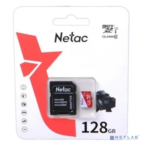 Флеш карта microSDXC 128GB Netac NT02P500ECO-128G-R P500 Eco + adapter