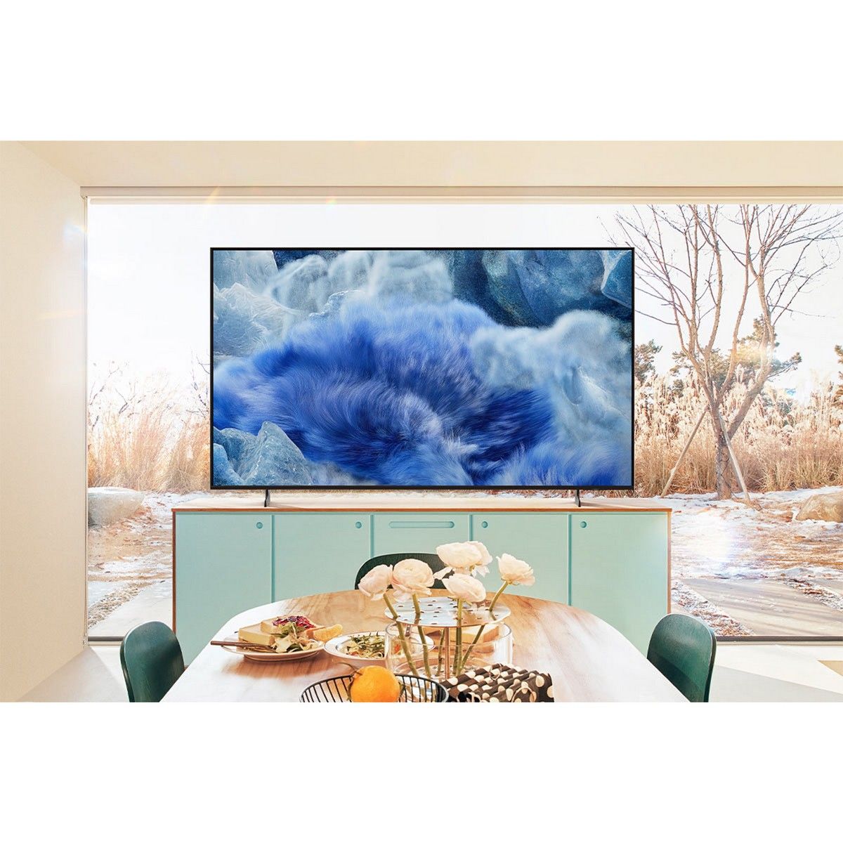 Телевизор QLED Samsung 65" QE65Q8FAAUXRU Series 8 серебристый 4K Ultra HD 100Hz DVB-T2 DVB-C DVB-S2 