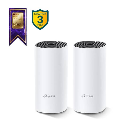 TP-Link Deco E4(2-pack), AC1200 Домашняя Mesh Wi-Fi система, 2 устройства, до 300 Мбит/с на 2,4 ГГц 