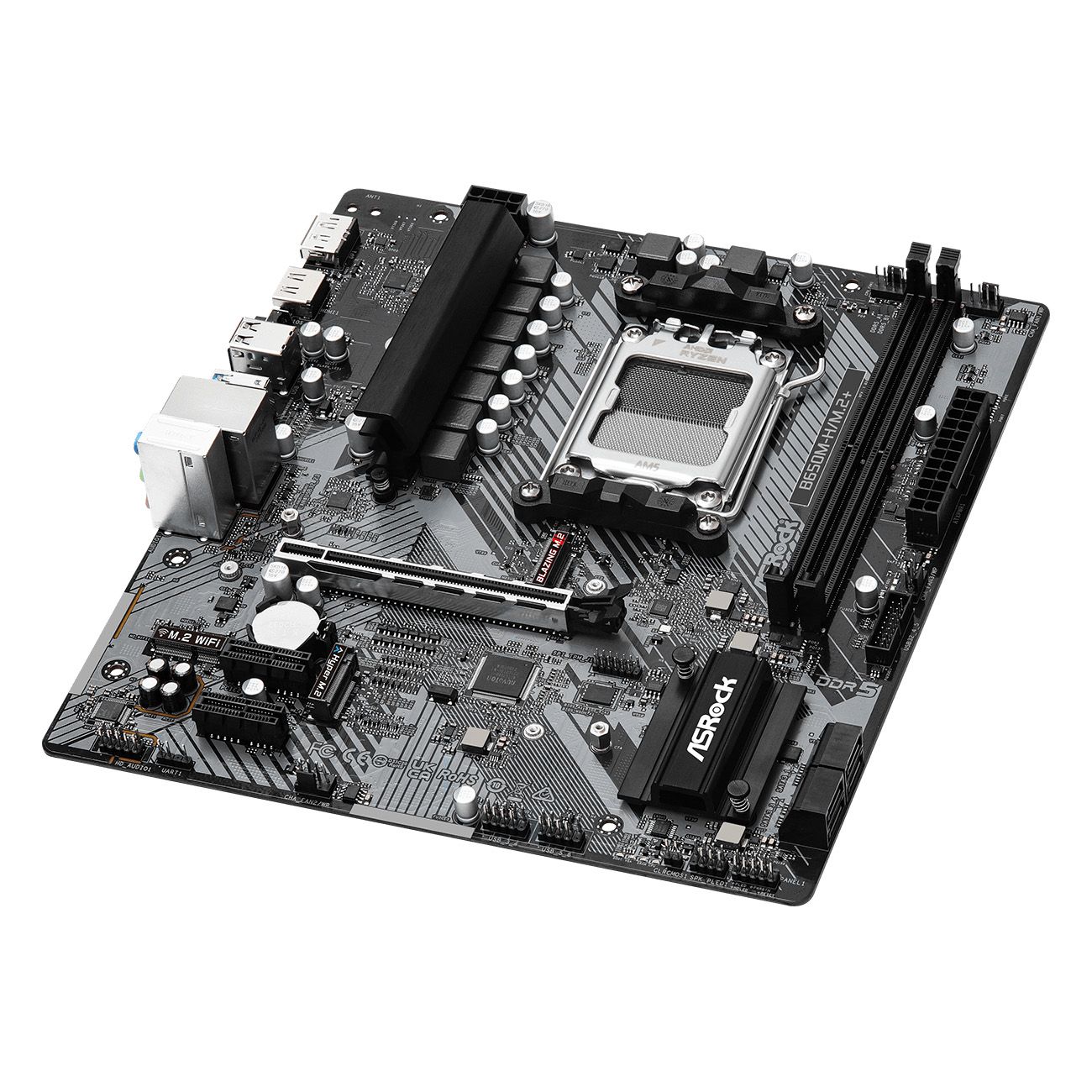 Материнская плата Asrock B650M-H/M.2+ Socket AM5 AMD B650 2xDDR5 mATX AC`97 8ch(7.1) GbLAN RAID+HDMI