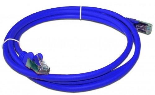 Патч-корд LANMASTER LSZH SFTP кат.6A, 0.5 м, синий