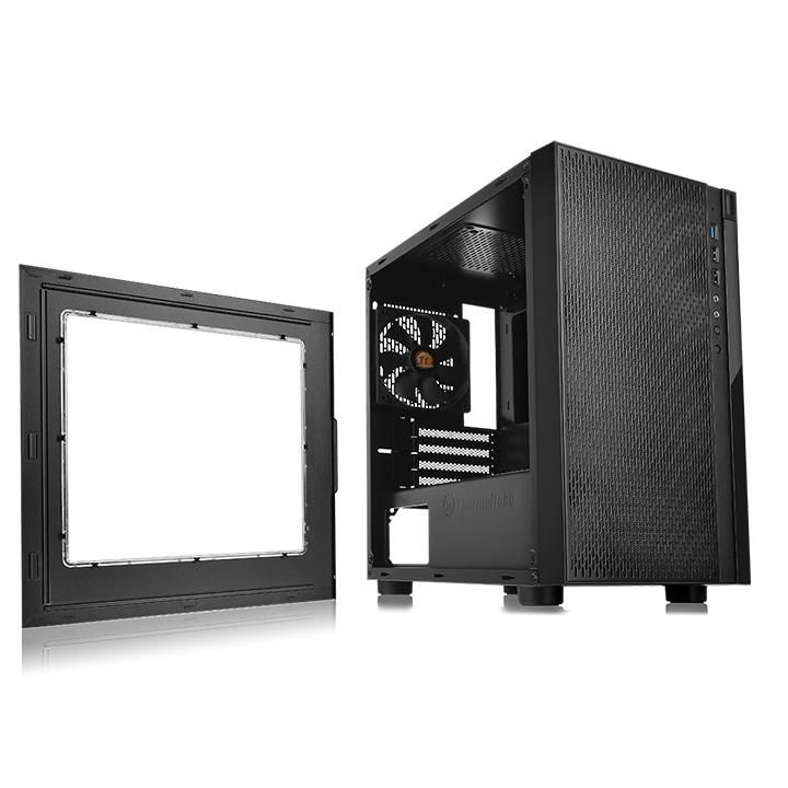 Корпус Thermaltake «Versa H18 CA-1J4-00S1WN-00 Black/Win/SPCC (871281) (CPU 155mm, VGA 350mm, Int. 3
