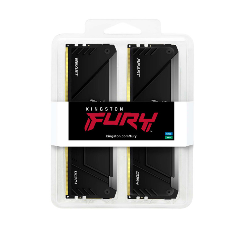 Память DDR4 2x32GB 3600MHz Kingston KF436C18BB2AK2/64 Fury Beast Black RGB RTL Gaming PC4-28800 CL18