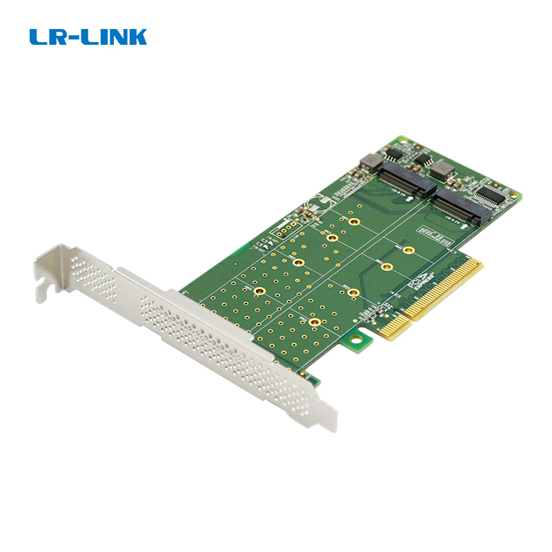 LR-Link PCIe x8 to 2-Port M.2 NVMe Adapter