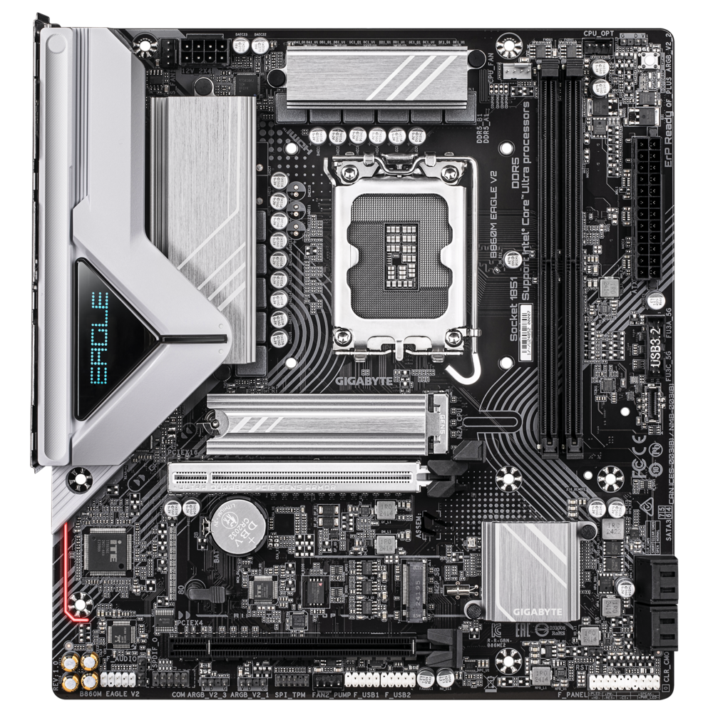 Материнская плата Gigabyte B860M EAGLE V2 Soc-1851 Intel B860 2xDDR5 mATX AC`97 8ch(7.1) 2.5Gg RAID+