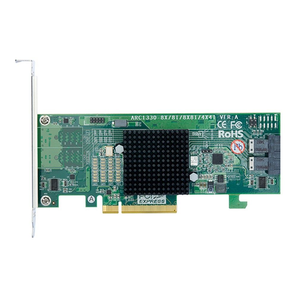 HBA-адаптер Areca ARC-1330-8i PCIe 3.0 x8 Low Profile, SAS/SATA 12G, HBA, 8port (2*int SFF8643), (ан
