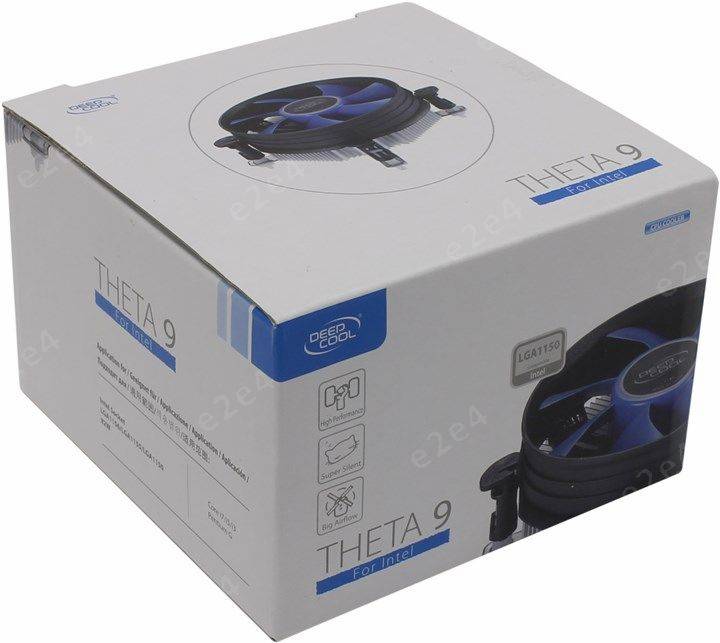 Кулер для процессора DEEPCOOL THETA 9 LGA1200/115X низкопрофильный 46.5mm (45шт/кор, TDP 65W, Fan 92