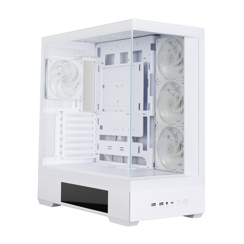 Корпус для ПК Zalman P40 DS White ATX Mid Tower PC Case, 120mm ARGB Fanx4