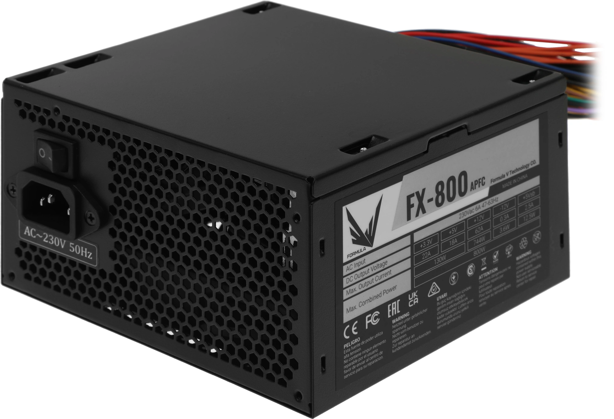 Блок питания Formula ATX 800W FX-800 (20+4pin) APFC 120mm fan 7xSATA RTL