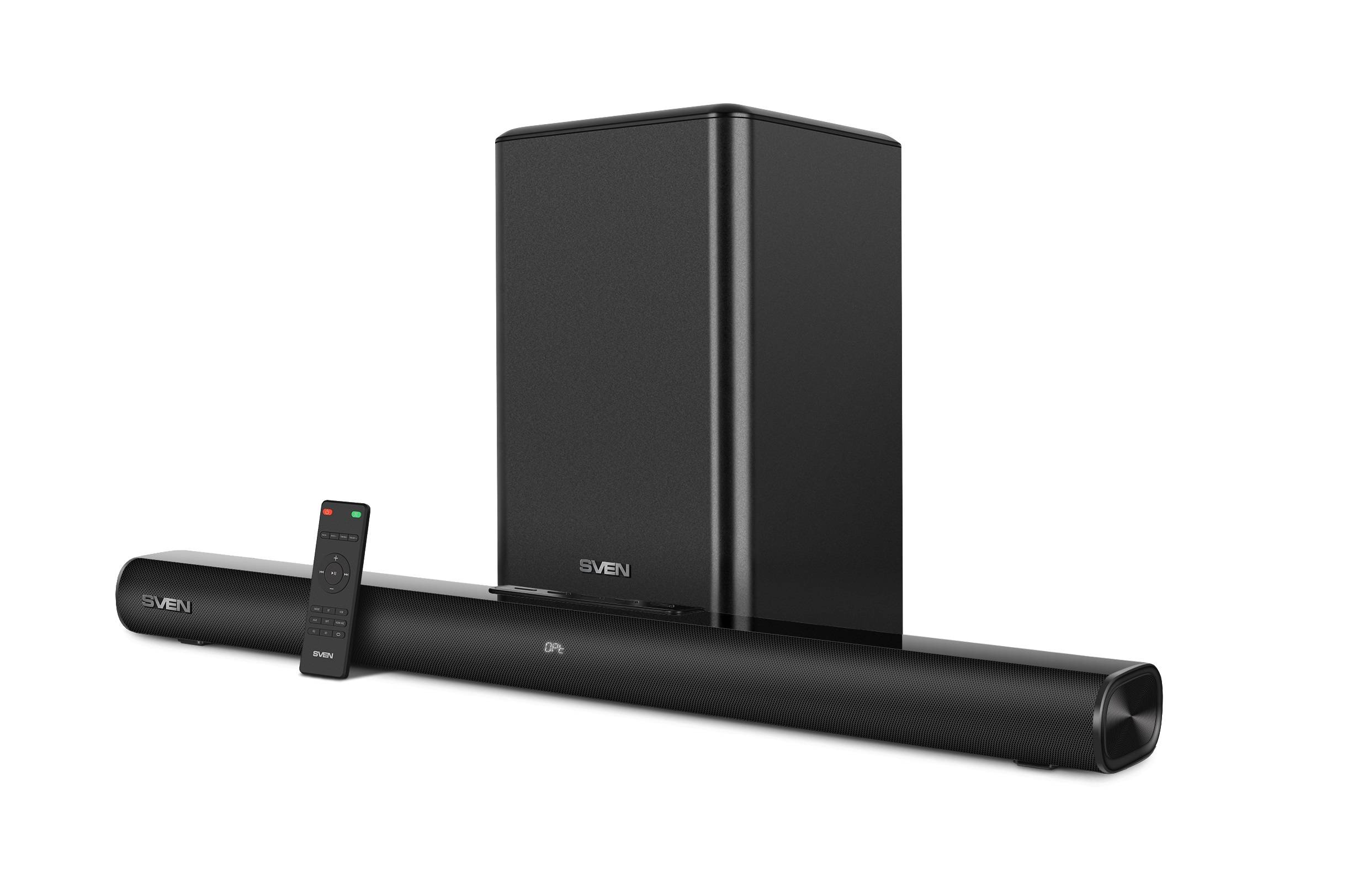 Саундбар SB-2200D, черный (300Вт, DD, BT, HDMI, ПДУ, Optical, USB, дисплей, беспроводной сабвуфер)