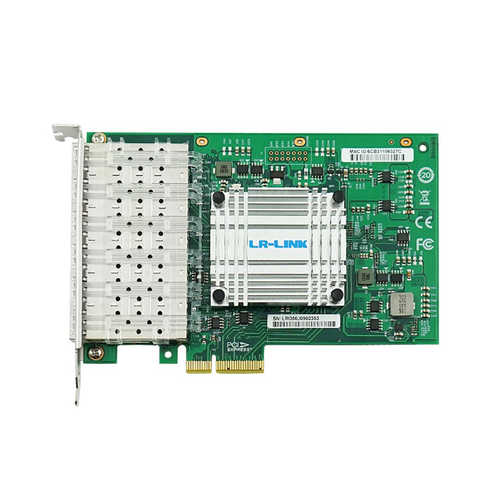 Сетевой адаптер LR-LINK LRES1006PF-6SFP Intel I350 AM 2+AM4 PCI-E x4 1GB 6 X SFP