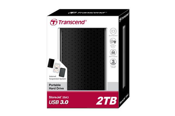 Жесткий диск Transcend USB3.0 2TB TS2TSJ25A3K StoreJet 25A3 2.5" черный