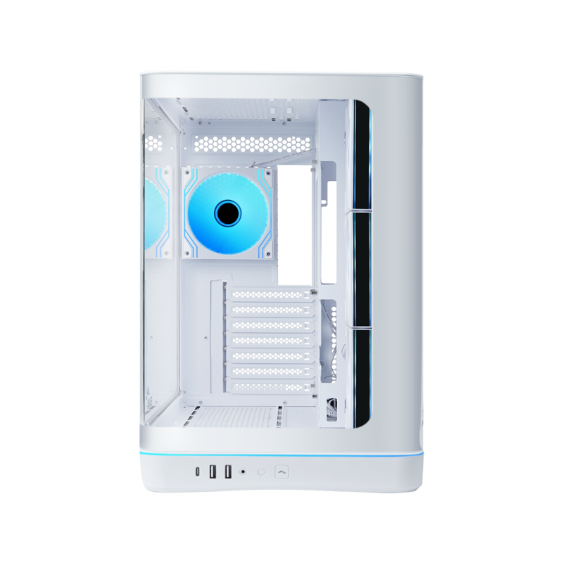 Корпус SAMA V62S White, Midi-Tower, TG, 4x120mm ARGB, 2xUSB 3.0 + 1xUSB 3.2 Type-C, ATX, mATX, mITX 