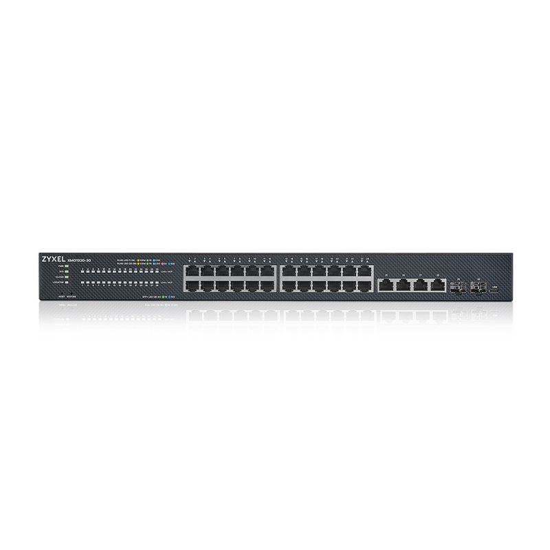 коммутатор Smart L3 Lite коммутатор Zyxel NebulaFlex XMG1930-30, rack 19", 24xRJ-45: 1/2.5G, 4xRJ-45