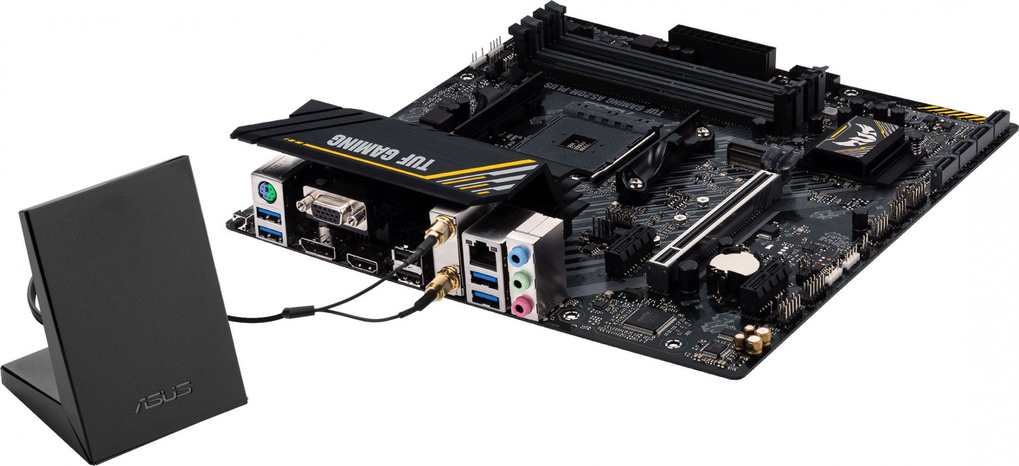Материнская плата Asus TUF GAMING A520M-PLUS WIFI Soc-AM4 AMD A520 4xDDR4 mATX AC`97 8ch(7.1) 2xGgE 
