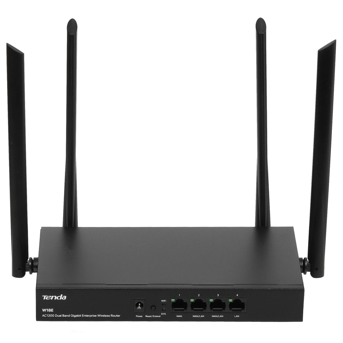 Роутер беспроводной Tenda W18E AC1200 10/100/1000BASE-TX черный