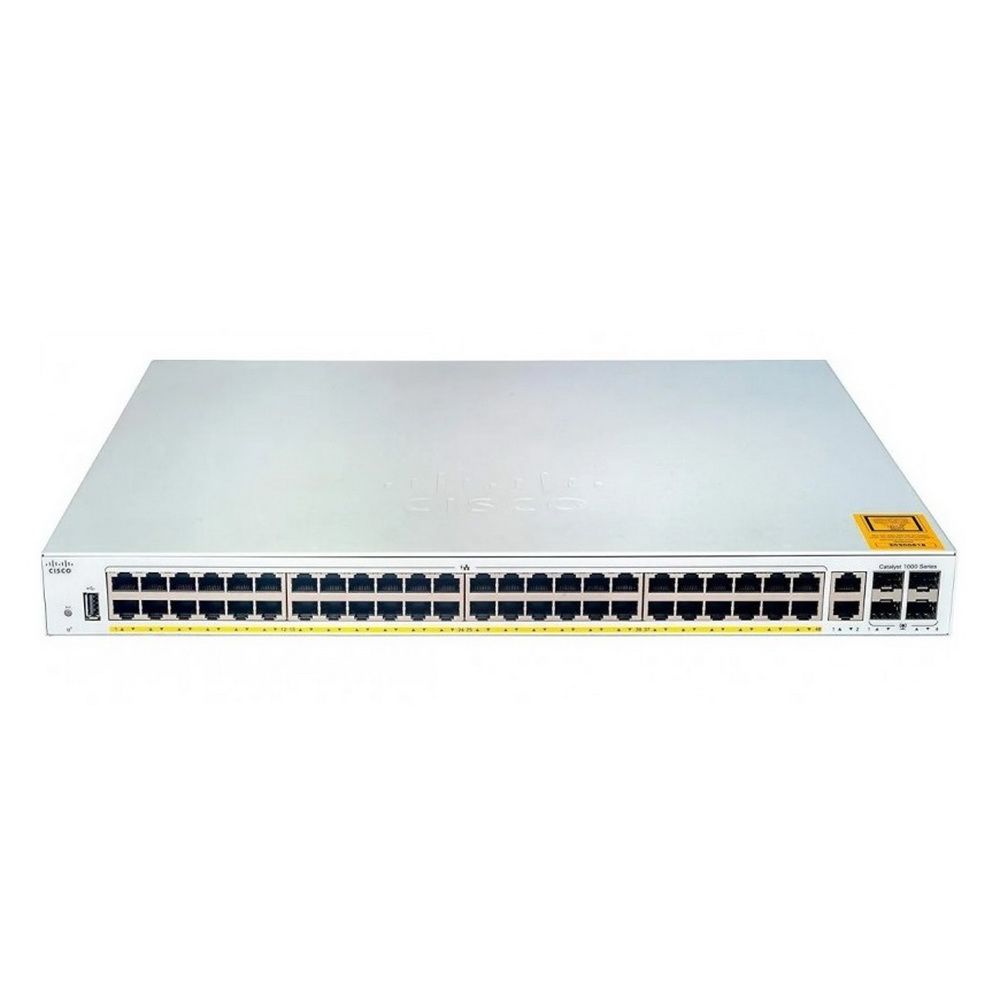 Коммутатор CISCO Catalyst 1000 48x 10/100 RJ-45 PoE+, 2x SFP/RJ-45 combo and 2 SFP uplinks, PoE+ 370