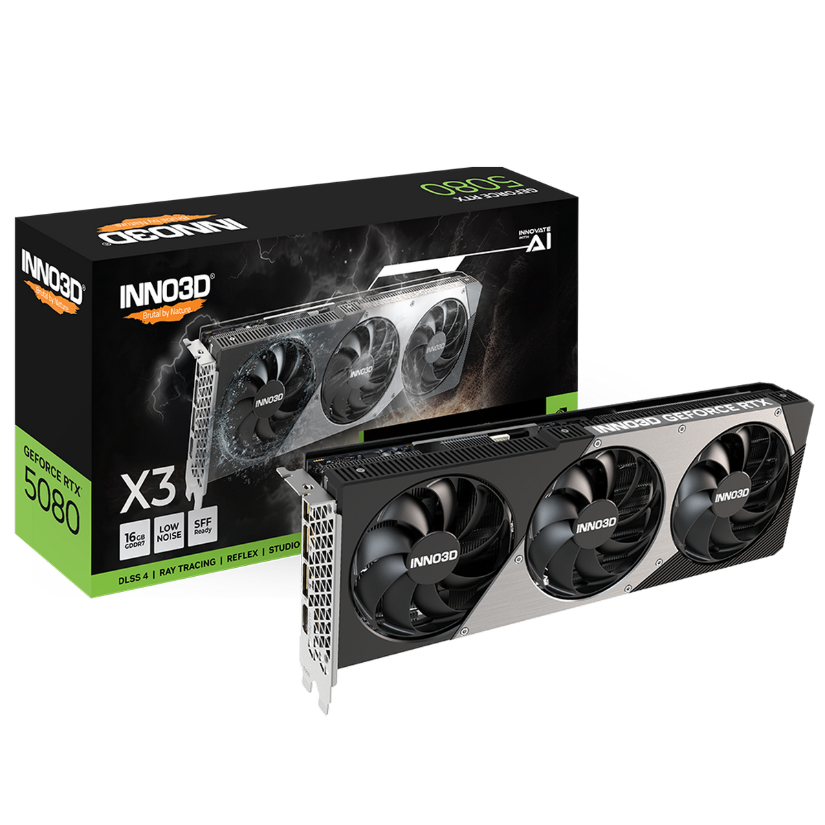 Видеокарта INNO3D RTX 5080 X3//RTX5080, HDMI, DP*3, 16G,D7