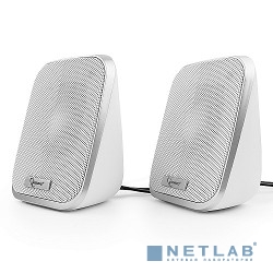 Акустич. система 2.0 Gembird SPK-100-W, белый, 6 Вт, регулятор громкости, USB-питание					
