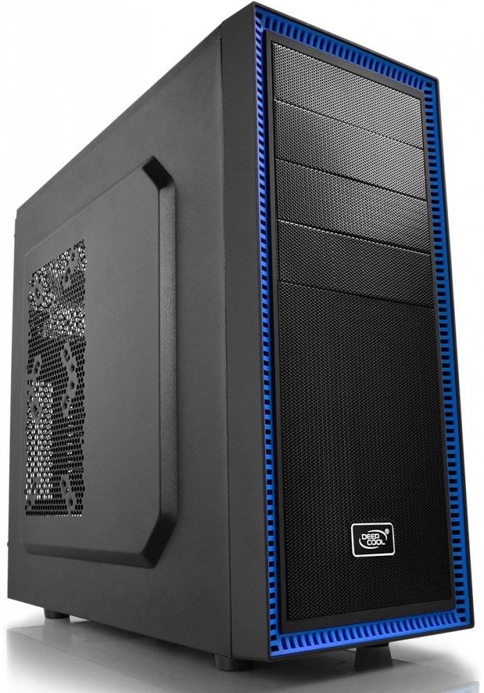 корпус Deepcool TESSERACT BF (one black fan) без БП, черный, ATX (DP-CCATX-TSRBFBK)