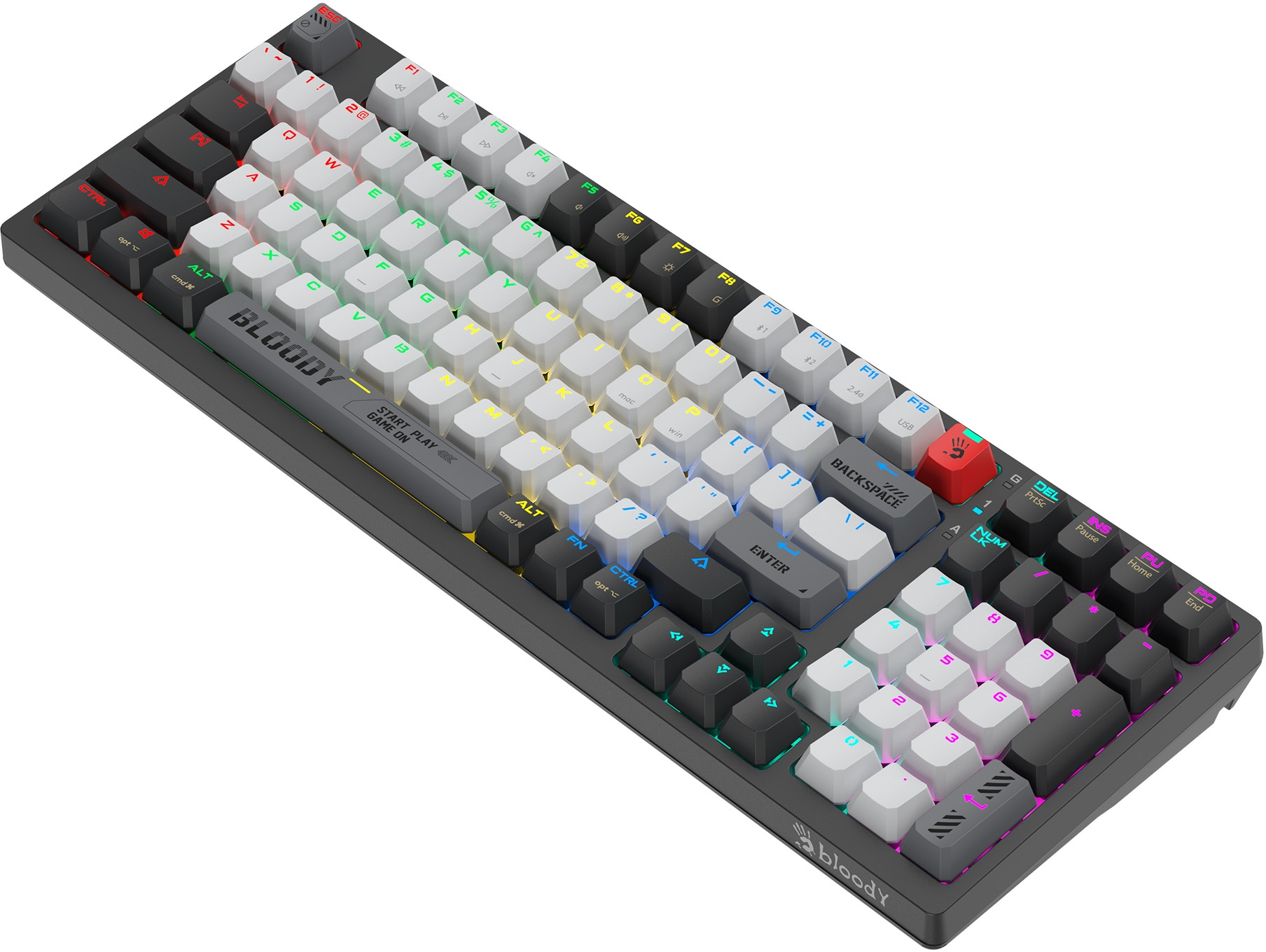 Клавиатура A4Tech Bloody WS98 механическая черный/серый USB беспроводная BT/Radio Multimedia for gam