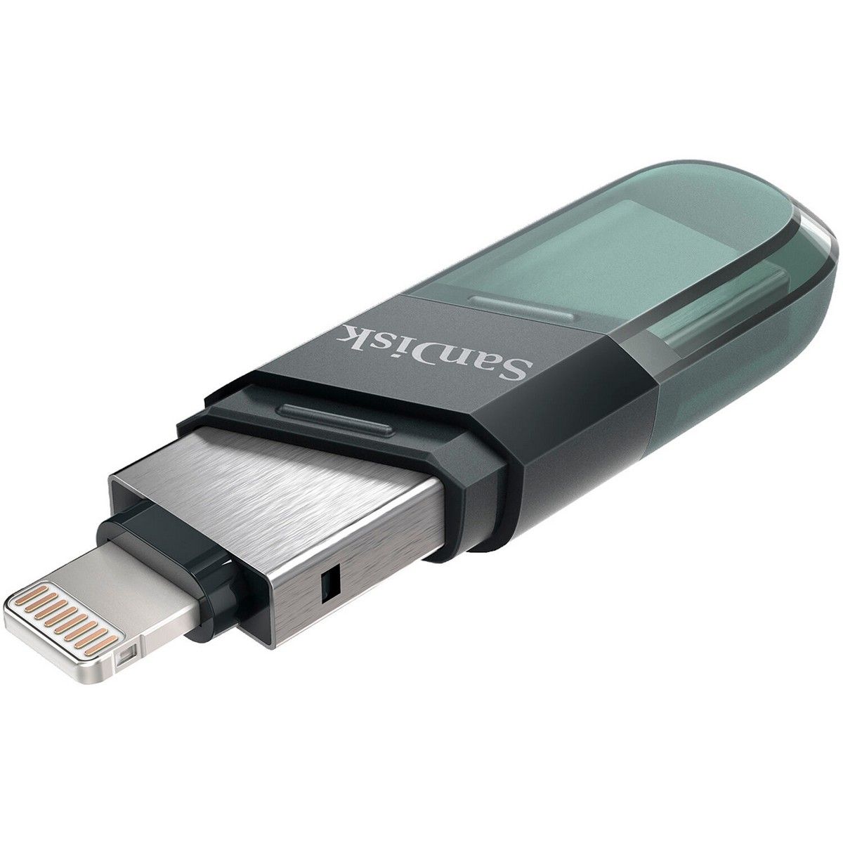 Флеш Диск Sandisk 64Gb iXpand Flip SDIX90N-064G-GN6NN USB3.1 зеленый/серебристый
