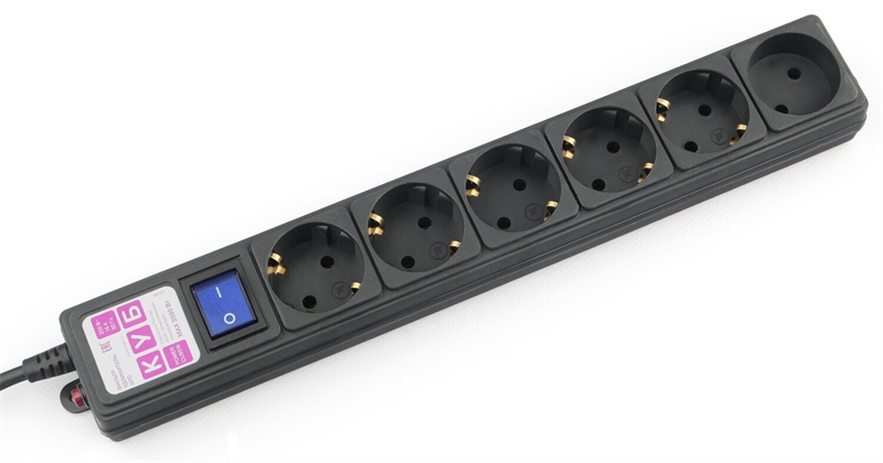Сетевой фильтр Powercube SPG6-B1,9M 1.9м (6 розеток) черный (коробка)