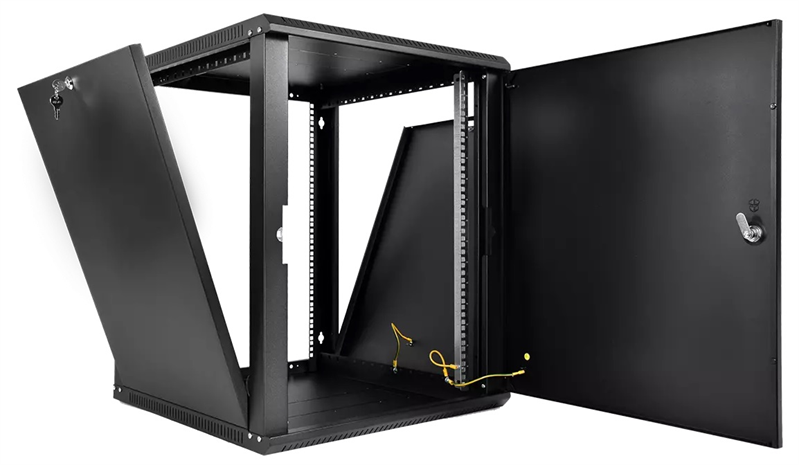 шкаф ЦМО Шкаф телекоммуникационный настенный разборный ЭКОНОМ 12U (600  350) дверь металл, цвет черн