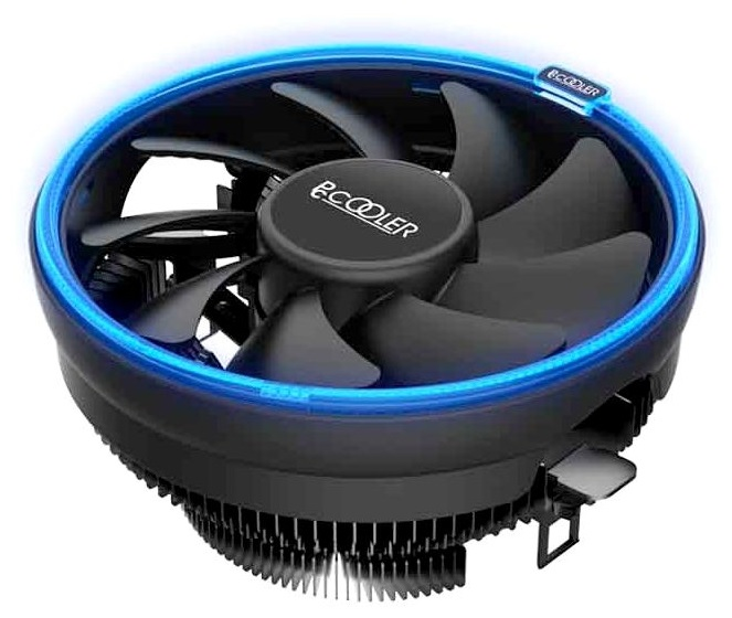 PCCooler E126MB Кулер S775/115X/AM2/2+/AM3/3+/AM4/FM1/FM2/2+ (TDP 92W, вент-р 120мм с PWM, Blue LED 