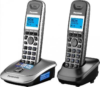 Р/Телефон Dect Panasonic KX-TG2512RU1 серый металлик (труб. в компл.:2шт) АОН