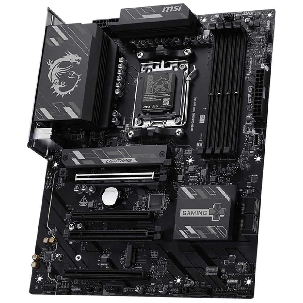 Материнская плата MSI B850 GAMING PRO WIFI6E B850, AM5, 4хDDR5, 4хPCIEx16, 2хM.2, 2хTypeC, 3хUSB3.2G