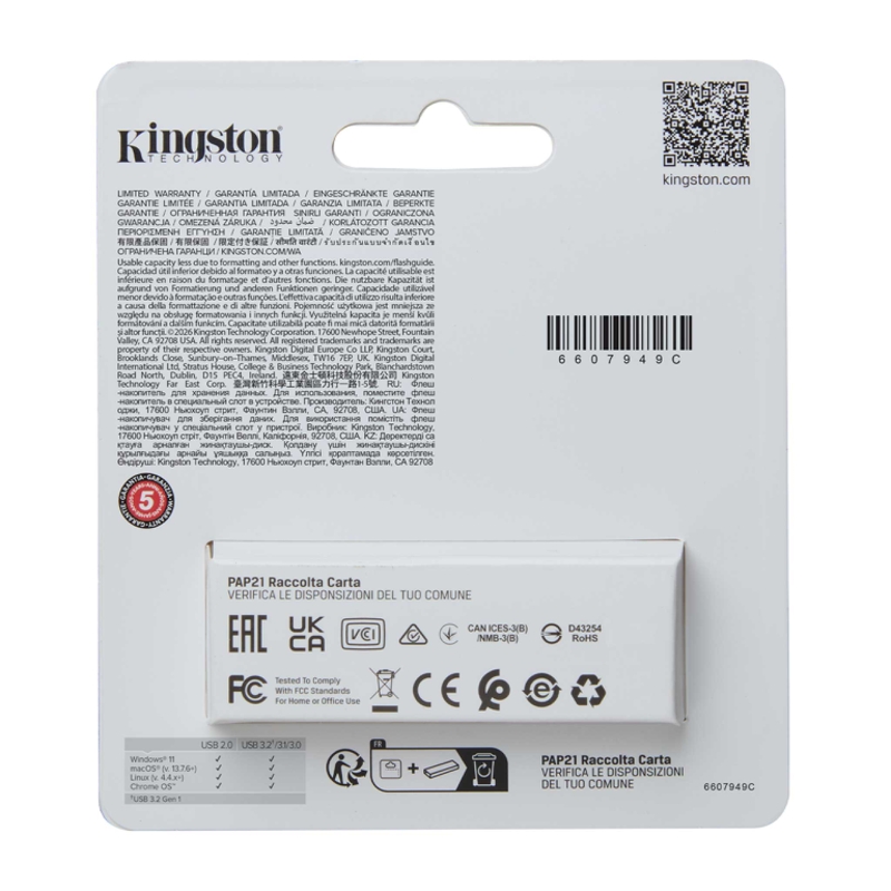 Флеш Диск Kingston 64GB DataTraveler Exodia S DTXS/64GB USB3.0 черный