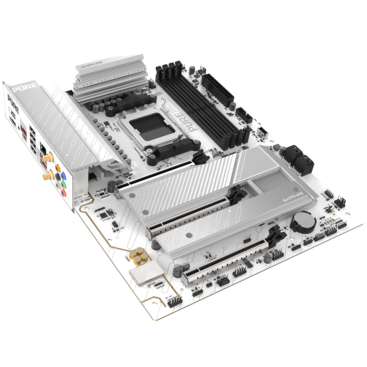 Материнская плата Sapphire B850A PURE WIFI7 B850, AM5, 4*DDR5, 3*PCIEx16, 3*M.2, 2*TypeC, 3*USB3.2Ge