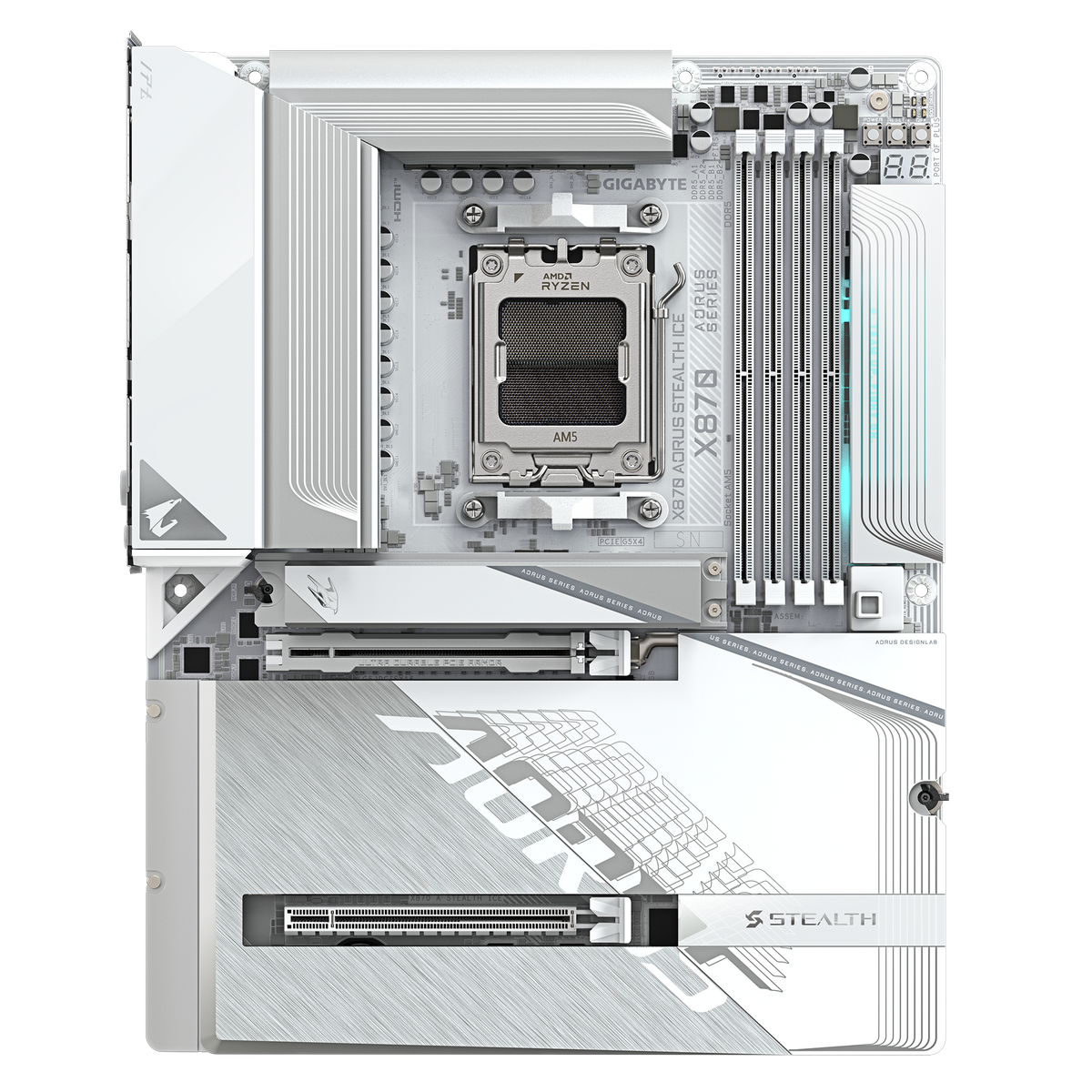 Материнская плата Gigabyte X870 AORUS STEALTH ICE, RTL