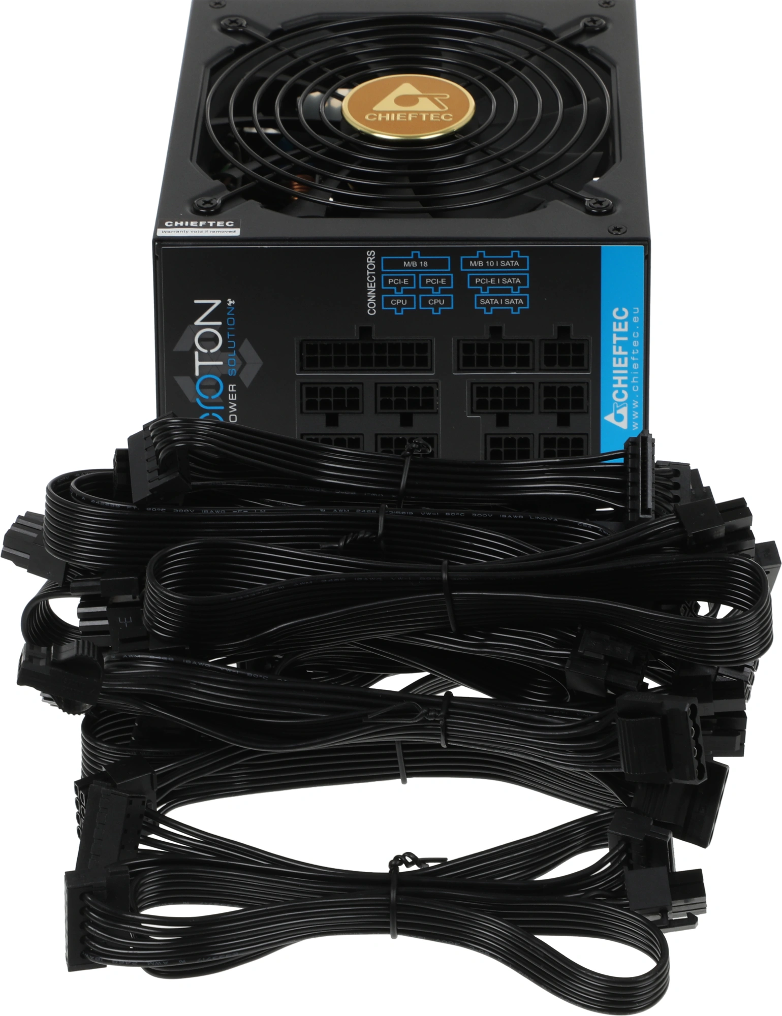 Блок питания Chieftec ATX 1000W Proton BDF-1000C 80+ bronze (20+4pin) APFC 140mm fan 9xSATA Cab Mana