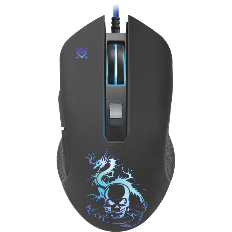 Мышь Defender Sky Dragon GM-090L черный оптическая 3200dpi USB для ноутбука 6but (52090)