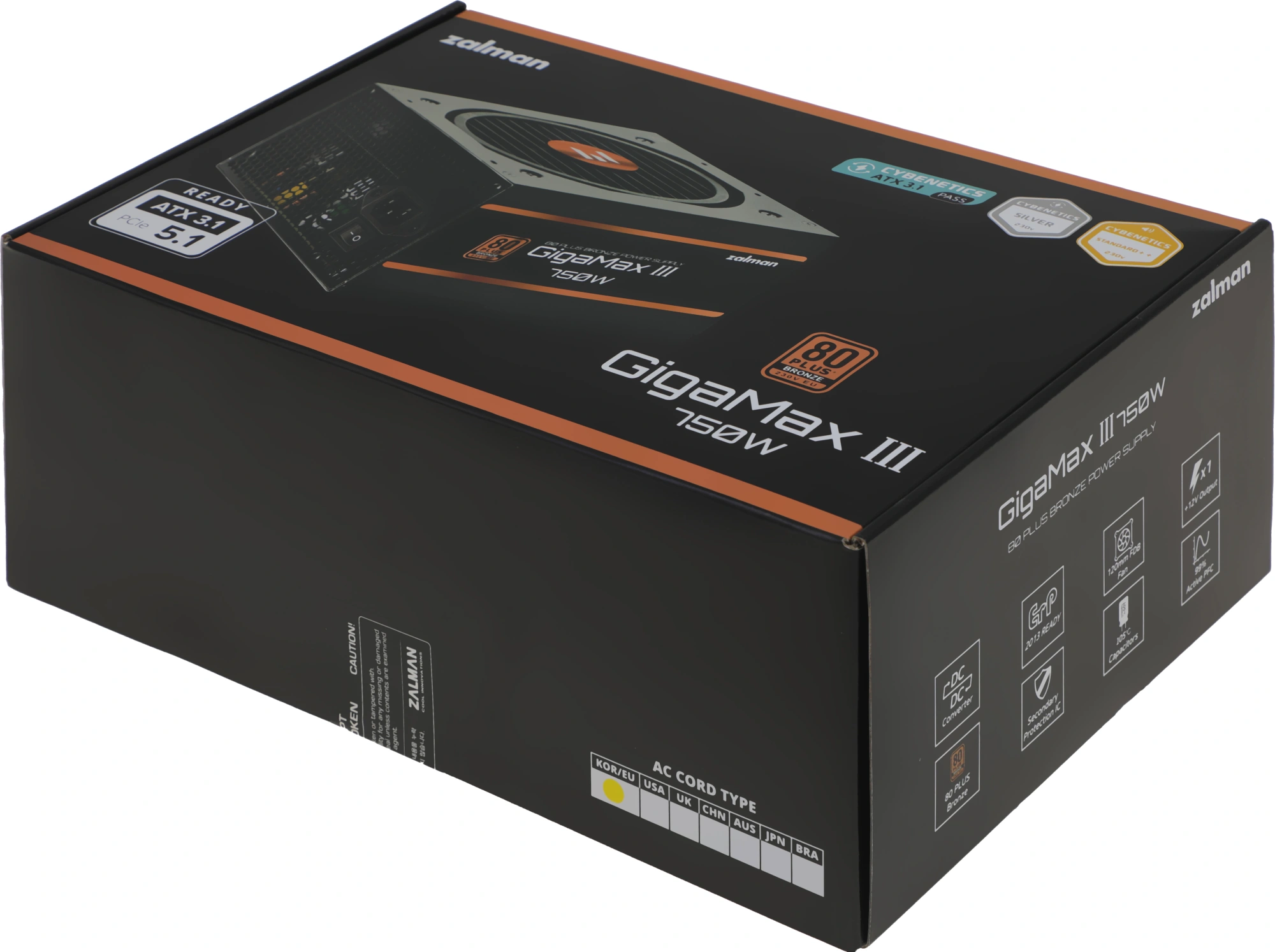 Блок питания Zalman ATX 750W ZM750-GV3 Gen.5 80+ bronze (20+4pin) APFC 120mm fan 6xSATA RTL