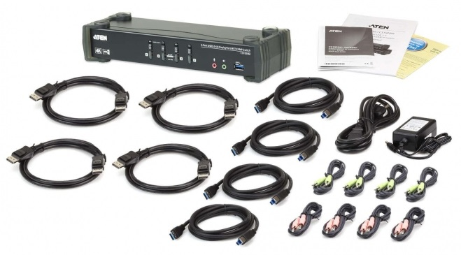 КВМ переключатель ATEN 4P USB 3 4K DisplayPort MST KVMP Switch