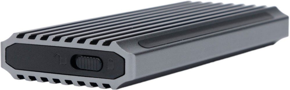 Внешний корпус USB 3.1 для M2 SATA порт Type-С, RGB подсветка, металл, серебристый