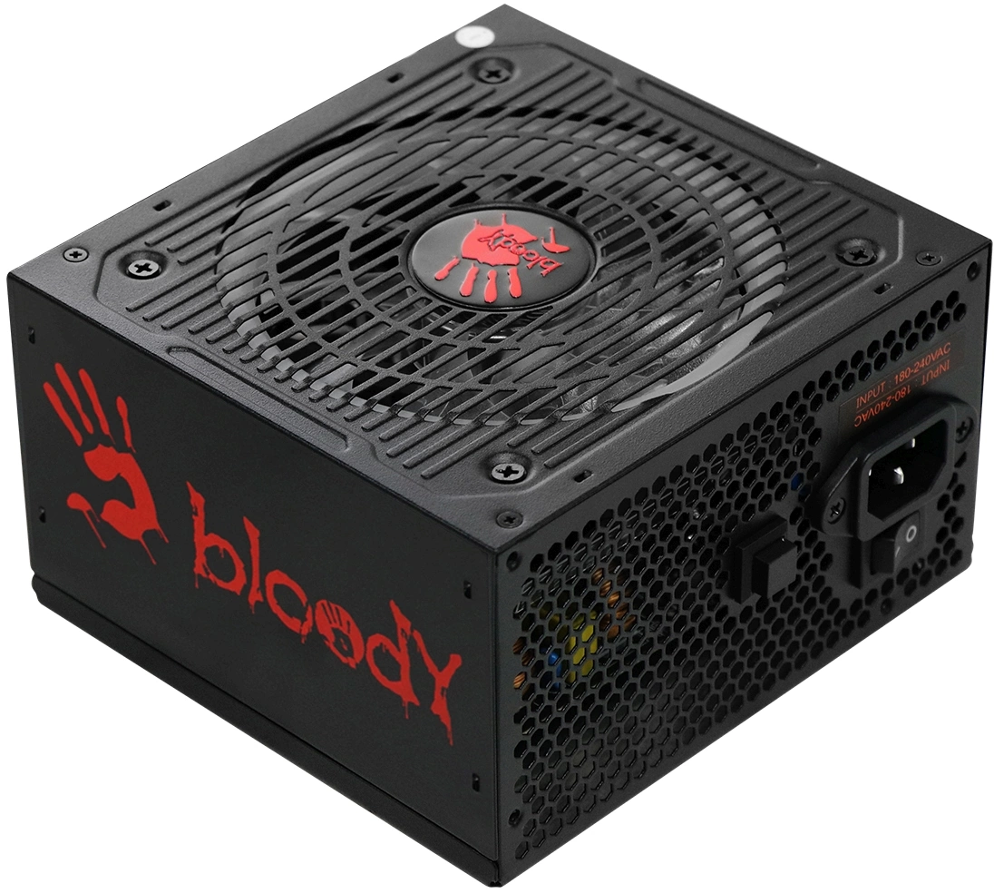 Блок питания Bloody ATX 750W BD-PS750G 80+ gold (20+4pin) APFC 120mm fan color LED 6xSATA Cab Manag 