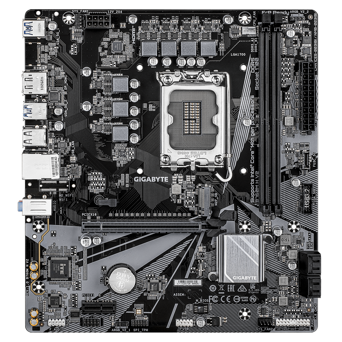 Материнская плата Gigabyte B760M H V2, RTL
