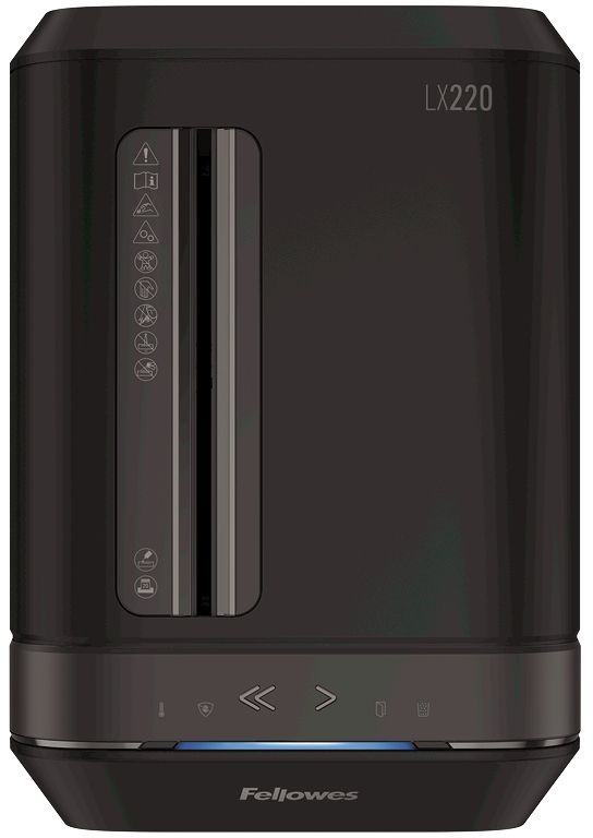 Шредер Fellowes PowerShred LX220 черный (секр.P-4) фрагменты 20лист. 30лтр. скрепки скобы пл.карты