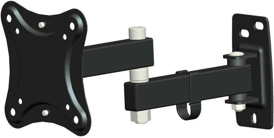 Кронштейн для телевизора Hama Fullmotion черный 10"-27" макс.15кг настенный