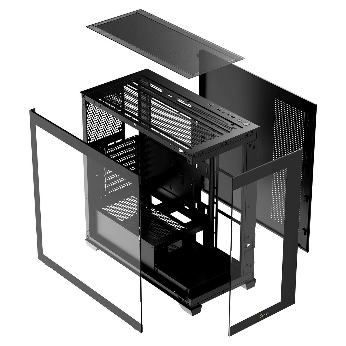 Корпус для ПК Case Ocypus Gamma C72 BK ATX / win / black / no PSU / Tempered Glass