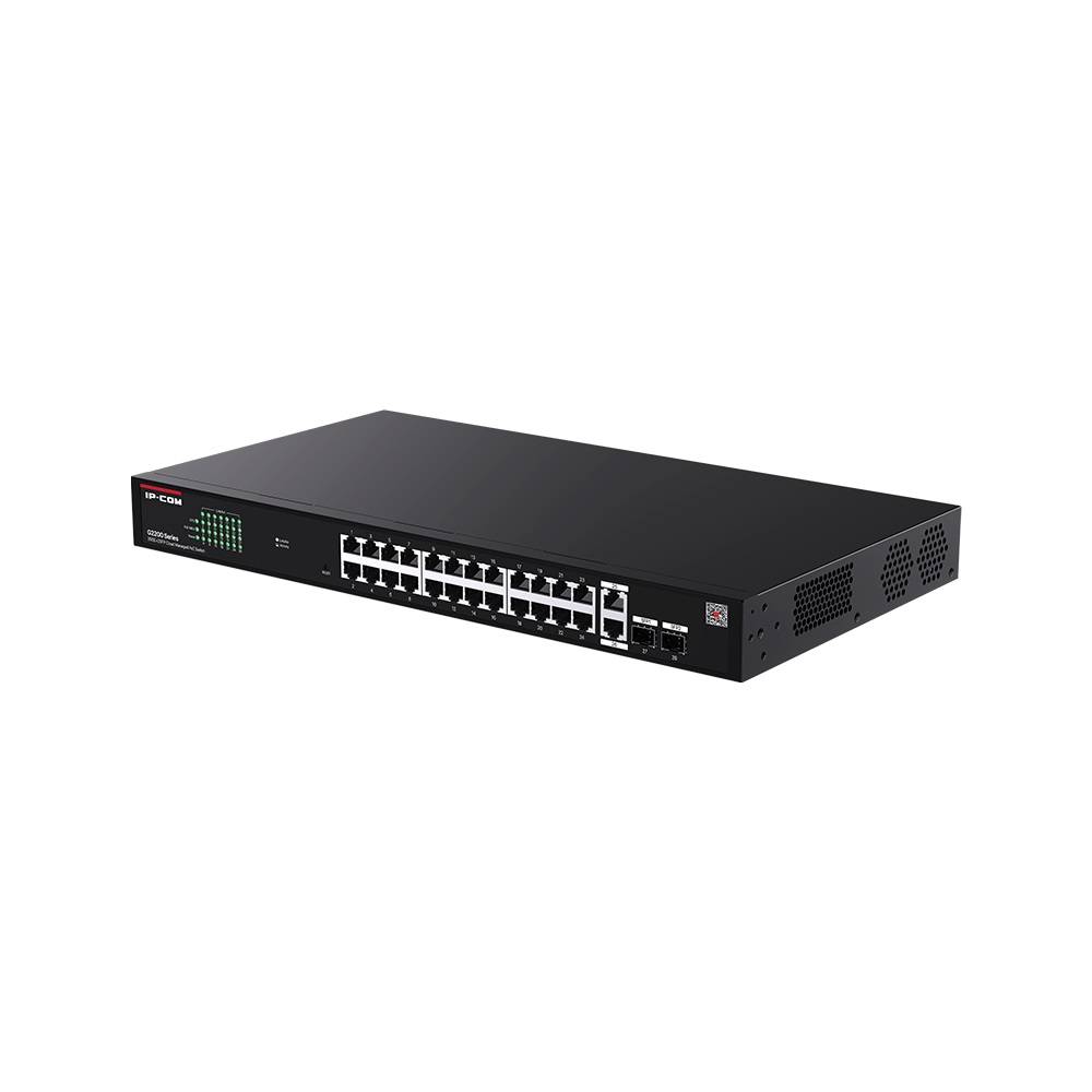 IP-COM G2228P-24-410W Web smart коммутатор с 26 гигабитными портами и 2 SFP-портоми, PoE 24х30Вт (до